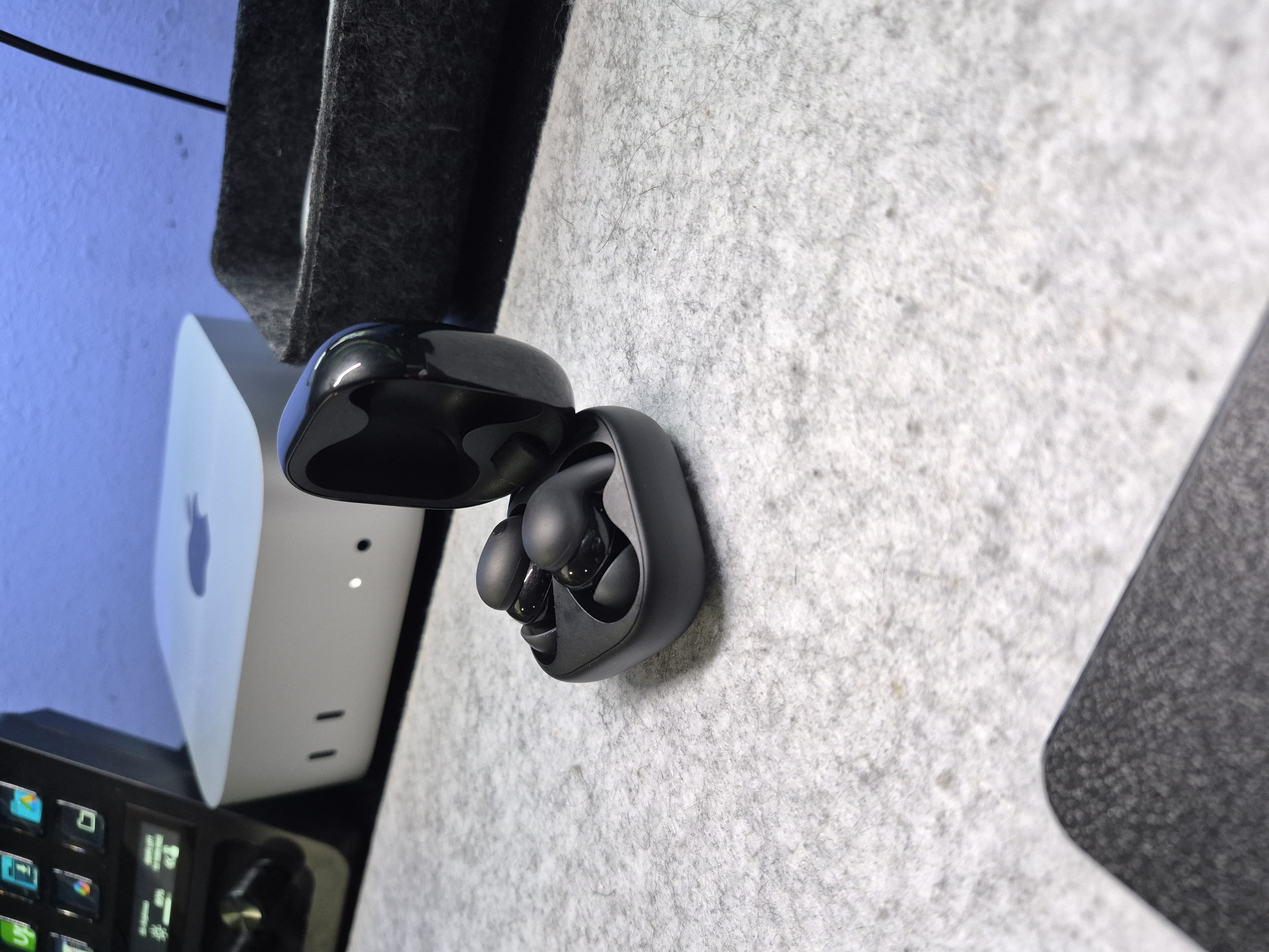 Sony LinkBuds Fit earbuds in the charging case